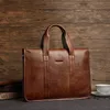 Bortkolor Williampolo Men Portfölj påsar Business Leather Bag Multifunktionella axel Messenger Väskor Arbeta handväska 14 tum bärbarväska