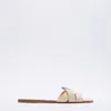 같은 여성용 신발을 가진 슬리퍼 플랫 바닥 디자이너 여름 짠 편안한 캐주얼