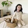 Pyjamas enfants automne et hiver ensemble garçons filles bébé longs Johns une classe dessin animé laine Dframe vêtements de maison livraison directe Otakx