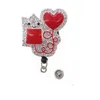 10 unids / lote Nueva Llegada Broche médico Lindo ángel doctor Rhinestone esmalte enfermera retráctil ID Badge Holder reel2718