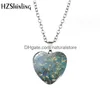 Starry Moon Night Sunflower Love Necklaces For Women Glass Cabochon Heart Shape Plant Pendant Sier Chains Fashion Jewelry Gift