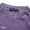 LawFoo 2022 Estate Nuovo stile-Chic di Marca di Usura degli uomini Lavato Vecchio Fiore Stampa Manica Corta Allentato T-shirt Da Uomo