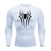 Proteção solar esportes segunda pele correndo camiseta masculina fitness rashgarda mma mangas compridas camisa de compressão roupas de treino 231228