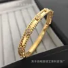 Bracciale di lusso di design Van Clover in oro 18 carati con cristalli scintillanti e diamanti Simbolo supremo di amore e protezione, un regalo perfetto per donne e ragazze Wd3k