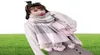 ウサギの毛皮のポンポム盗むパシュミナカシミアショール格子縞のウールスカーフ柔らかい女性ポンチョファッションレディスカーフY2001044963737