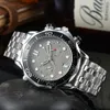 Montre Men Watch Quartz 고품질 디자이너 시계 42mm 강철 스트랩 고무 스트랩 사파이어 연대기 운동 손목 시계 reloj hombre orologio uomo