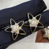 Luxury Star Diamond Stud Designer Earrings For Women Stainless Steel Earrings Studs Brand Letter Earring Jewelry Valentine Day Wedding Party Gifts