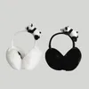 Berets Soft Plush Ear Warmer Cold Protection Windproof Cover Folding Panda Shape Warm Earmuffs Women