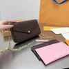 designer bag felicie pochette multi pochette small bag micro bag nano bag chic shoulder bag three-piece Wallet chain bag 5A quality with box