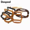 Deepeel 14/20/30cm Bag Wooden Handle Bags Closure Kiss Clasp Purse Frames Lock Buckles Handles DIY Sewing Brackets Accessories 231228