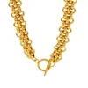 Набор серег-ожерелья, европейская и американская ретро-цепочка, индивидуальный модный стиль в стиле хип-хоп, невыцветающий женский браслет из титановой стали