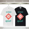 Casablancas t shirt lyxiga herrar tees designer skjortor klubb casablanc ummer rund hals svett absorberande korta ärmar utomhus andas