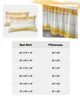 Yatak etek soyut sanat sarı elastik takılmış yatak örtüsü yastık kıkırdakları koruyucu yatak kapak yatak seti sayfası