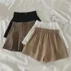 Shorts Kinder 2023 Sommer Über Knie Länge Elastische Taille Knopf Geraffte Baumwolle Sauber Solide Einfache Mode Einzigartige Gestaltbare Mädchen