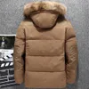 Parkas tactiques d'hiver pour hommes, veste bouffante de canard blanc, rembourrée à capuche, manteaux chauds et imperméables, coupe-vent, fourrure d'extérieur, vêtements d'extérieur 231228