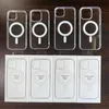 2024 Hotverkopende hoogwaardige acryl-magnetische magnetische Magsofe Transparante schokbestendige telefoonhoes voor iPhone 15 14 13 12 11 Pro Max S22 S23 met retailpakket