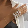 Charme pulseiras retro criativo imitação pérola pulseira para mulheres simples moda feminina acessórios de pulso jóias atacado vendas diretas