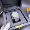 Automatische mechanische Uhr, Top-Test, limitierter Verkauf, VVS-Moissanit-Uhr, automatisches Silber-Diamant-Qualitätswerk, Edelstahl-Eiskristall