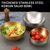 Tigelas de aço inoxidável tigela de salada de metal para servir frutas casa jantar grande capacidade sopa arroz ramen macarrão