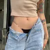 Pantalones cortos para mujer Color sólido Cadena Tanga Bragas Metal Gama alta 2023 Moda Sexy Cintura baja