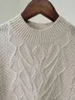 Women's Sweaters Women Autumn And Winter Short Round Neck Pullover Cable Cashmere Pattern Sweater