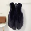 Kvinnors västar Autumn Winter Faux päls ärmlös västjacka Elegant mode koreansk stil lång kvinnlig fast färg 2023