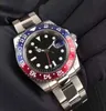 ساعة فاخرة 6 نمط التاج 40 مم II Ceramic Steel Mens Watch Black Watch 126710Blro Fashion Men's Watches Wristwatch