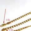 Hip Hop Rappers 8mm 24inch 14K stämplade solid fina guld GF Cuban Chain Fashion Necklace287q