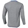 Men's T Shirts Elastic Shirt For Men Waffle Solid Color Long Sleeve V Neckline Colorblock Pattern Various Sizes Available