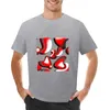 Polo da uomo T-shirt con motivo blob 3D rosso/grigio Magliette vuote Maglietta grafica da uomo