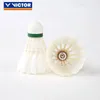 Volant de Badminton Victor Original Gd3 haut niveau or pour volants de tournoi boule de plumes 12pcstube 231229