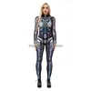 Gymkläder 2023 Halloween Robot Jumpsuit för kvinnor Steampunk Y Cosplay Costumes Carnival Party Long Sleeve Bodysuit Cool Drop Deliv DHX4W