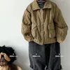 Jackets Girls Boy Autumn Winter One Piece Coat Loose Warm Fashion All-mach Turn-down Collar Outdoor Soft