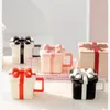 Mugs Cute And Exquisite Design Bowknot Gift Box Shape Coffee Cup Safety Drinking Creative Couple Wedding Birthday Mug
