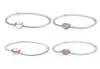 S925 Bracelets en argent sterling chaîne femmes avec boîte d'origine convient au authentique bracelet à breloques pavé de diamants CZ cadeau d'anniversaire bijoux de Noël BR0249486896