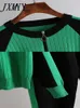 Lässiger zweiteiliger Pullover-Cardigan-Jacken-Frauen-Herbst-Frauen-Strickanzug-Mode-Baseball-Sport-Reißverschluss-Top und Hosen-Set 231228