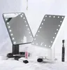 Adjustable 1622 LEDs Lighted Makeup Mirror Touch Screen Portable Magnifying Vanity Tabletop Lamp Cosmetic Mirror Make Up Tool7153534