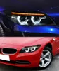 Carro conduziu a luz principal para bmw z4 e89 farol de circulação diurna 2009-2016 sinal de volta dinâmico lente da lâmpada de feixe duplo