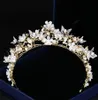 Belas coroas de casamento de cristal feitas à mão e tiaras strass headpieces nupciais meninas mulheres bailes de noite vestido de festa de brithday 5081502