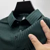 Sommer Eis Seide männer Lop up Hohl kurzarm Polo Shirt 2023 Atmungsaktive Business-Mode T Hemd Männlich Marke kleidung 4XL 231228