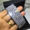 Sprankelende luxe armband voor minnaar cadeau Tennis sieraden 925 sterling zilver multi-vorm witte topaas CZ diamanten edelstenen dames Wed229l