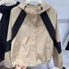 Damenjacken Deeptown Vintage abgeschnittene Windjacke Jacke Frauen Streetwear Anorak mit Kapuze Reißverschluss koreanische Herbstkleidung 2023
