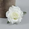 Декоративные цветы, 10 шт., аксессуары, высокое качество, сделай сам, украшение для дома, цветы, искусственные розы, искусственный белый шелк