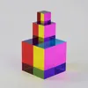 1PCS MAGIC PRISM CUBE 30 40 50 60 MM hexahedral Crystal Magic CMY CUBE 3D COLL CUBE PRISM for pography 231229