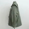 女性用ジャケット韓国のシックツールソリッドジャケットの女性スタンド首輪長袖ジッパーコートファムポケットデザインスリムウエスト服