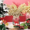 装飾的な花5PCSクリスマス装飾家庭用装飾のための人工キラコナ