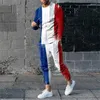 Survêtements pour hommes Ensemble à manches longues imprimé en 3D Brésil / France / Espagne Drapeau Pantalon de sport Vêtements 2 pièces