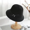 New Woolen Felt Bucket Hats for Women Girls Fashion Elegant Bows Basin Caps Outdoor Warm Windproof Fisherman Winter Knitted Hats