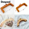 Deepeel 14/20/30cm Bag Wooden Handle Bags Closure Kiss Clasp Purse Frames Lock Buckles Handles DIY Sewing Brackets Accessories 231228