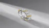 S925 Sterling Silver Micro-set Diamond Trend Couple Ring Light Luxe Niche Haut de gamme Exquis Net Rouge Unisexe Bijoux Cadeau1354548